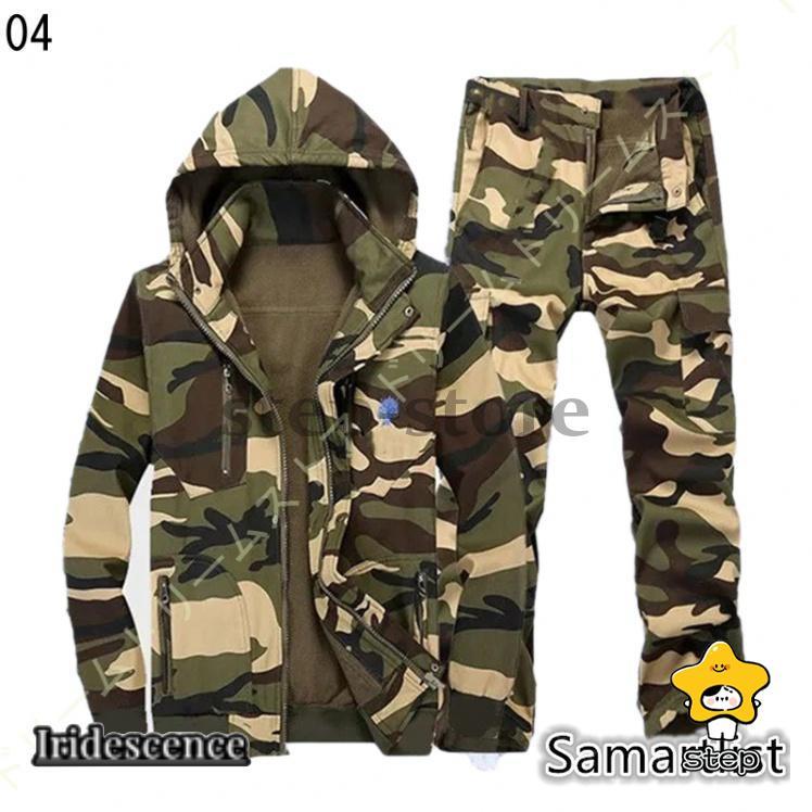 アウトドアジャケット 上下セット メンズ 登山ウェア 撥水 透湿 釣り バイク ゴルフ 作業着  トレッキングパンツ 秋冬 柄 | ブランド登録なし | 04