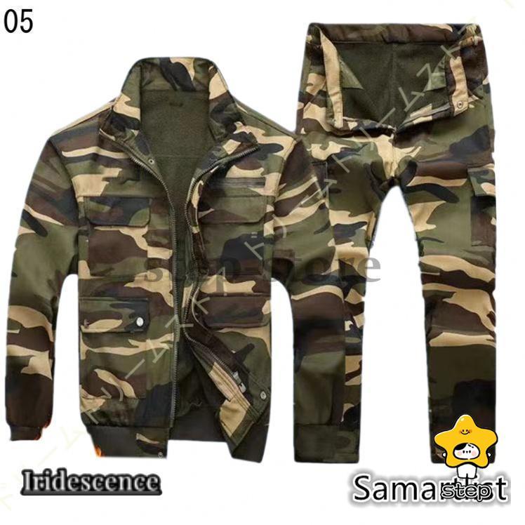 アウトドアジャケット 上下セット メンズ 登山ウェア 撥水 透湿 釣り バイク ゴルフ 作業着  トレッキングパンツ 秋冬 柄 | ブランド登録なし | 05