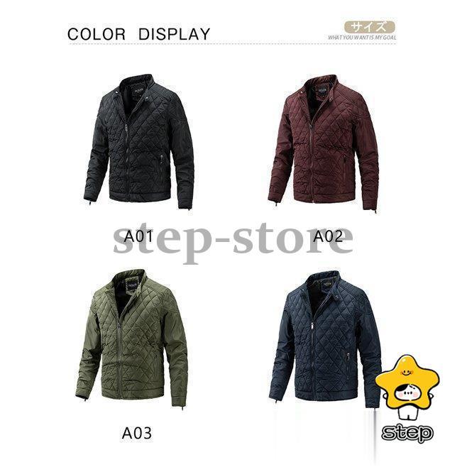 中綿ジャケット メンズ キルティングコート 中綿ダウン コート アウター 防寒 ビジネス スリム 軽めジャケット ショート丈 秋冬 大きいサイズ | ブランド登録なし | 01