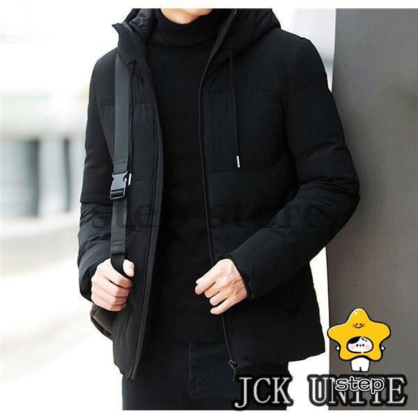 中綿ジャケット メンズ キルティングコート 中綿ダウン コート アウター 防寒 ビジネス スリム 軽めジャケット ショート丈 フード付き 秋冬 | ブランド登録なし | 12