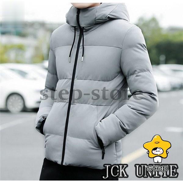 中綿ジャケット メンズ キルティングコート 中綿ダウン コート アウター 防寒 ビジネス スリム 軽めジャケット ショート丈 フード付き 秋冬 | ブランド登録なし | 04