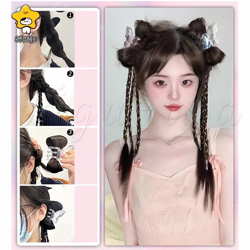 専用リボン付き　写真通りウィッグヘアアレンジ ウィッグ リボン 部分ウィッグ ヘアアレンジ 大きなリボン