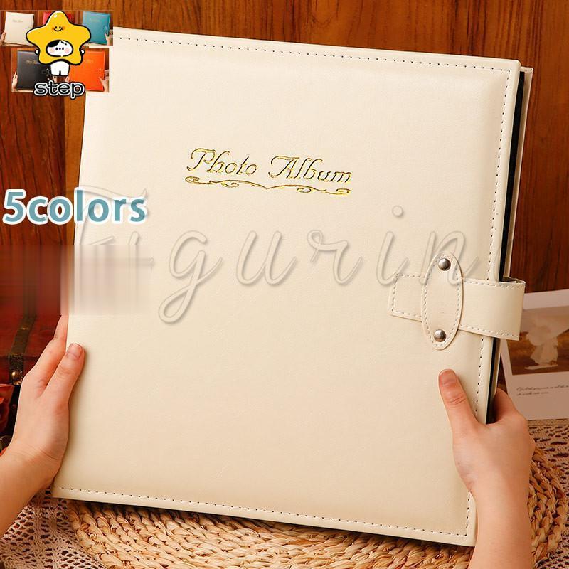 フォトアルバム 写真いれ 革製 無地 北欧風 写真800枚収納 大