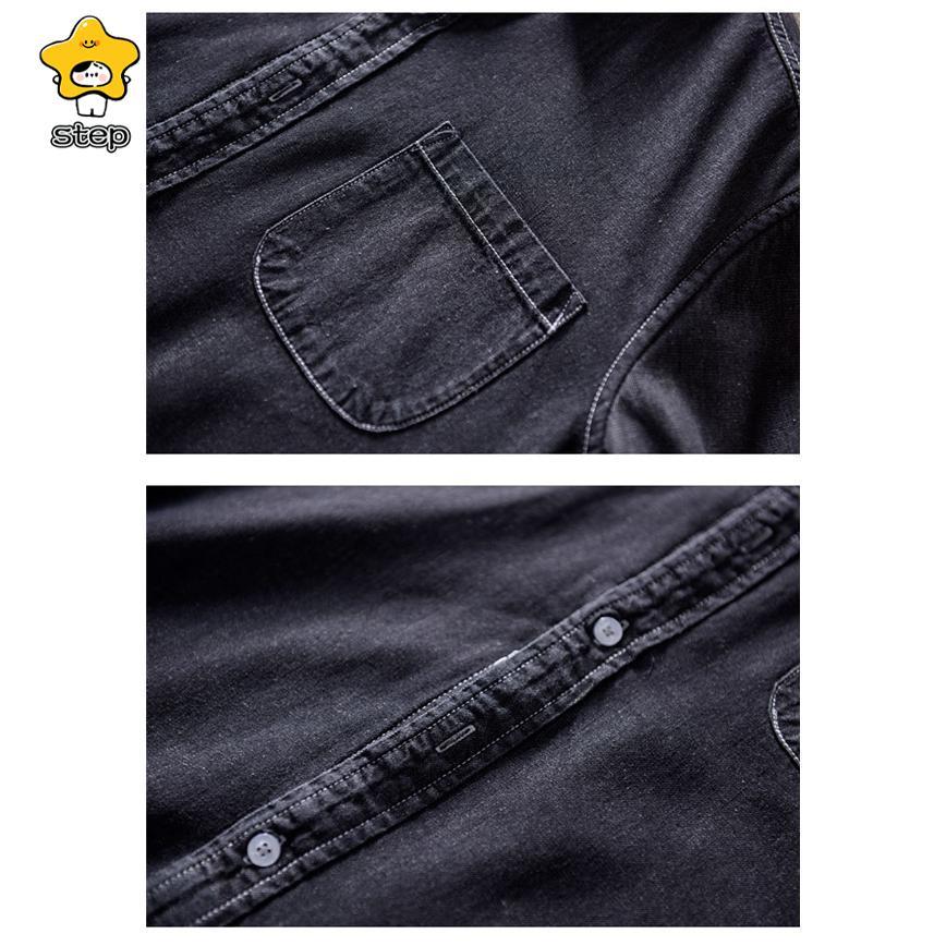 厚手 ネルシャツ デニムシャツ メンズ 裏起毛 長袖 無地 秋冬 極暖 ボア 防寒 お洒落 ゆったり カジュアル 紳士服 ビジネス 大きいサイズ | ブランド登録なし | 12