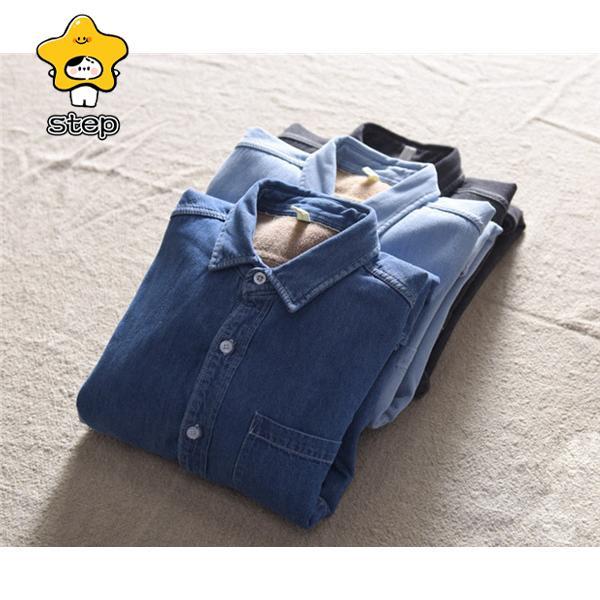 厚手 ネルシャツ デニムシャツ メンズ 裏起毛 長袖 無地 秋冬 極暖 ボア 防寒 お洒落 ゆったり カジュアル 紳士服 ビジネス 大きいサイズ | ブランド登録なし | 16