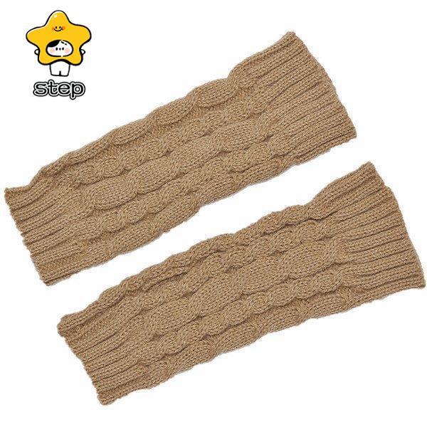 アームウォーマー レディース スマホ対応 手袋 冬 指切り 指無し スマホ手袋 腕カバー グローブ 暖かい 防寒 リブ ニット 冷え対策 温め 大人 | ブランド登録なし | 10