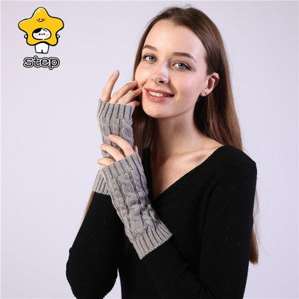 アームウォーマー レディース スマホ対応 手袋 冬 指切り 指無し スマホ手袋 腕カバー グローブ 暖かい 防寒 リブ ニット 冷え対策 温め 大人 | ブランド登録なし | 12