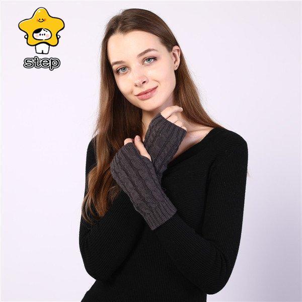 アームウォーマー レディース スマホ対応 手袋 冬 指切り 指無し スマホ手袋 腕カバー グローブ 暖かい 防寒 リブ ニット 冷え対策 温め 大人 | ブランド登録なし | 15