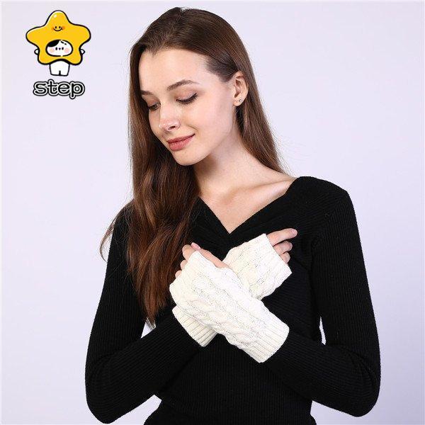 アームウォーマー レディース スマホ対応 手袋 冬 指切り 指無し スマホ手袋 腕カバー グローブ 暖かい 防寒 リブ ニット 冷え対策 温め 大人 | ブランド登録なし | 20