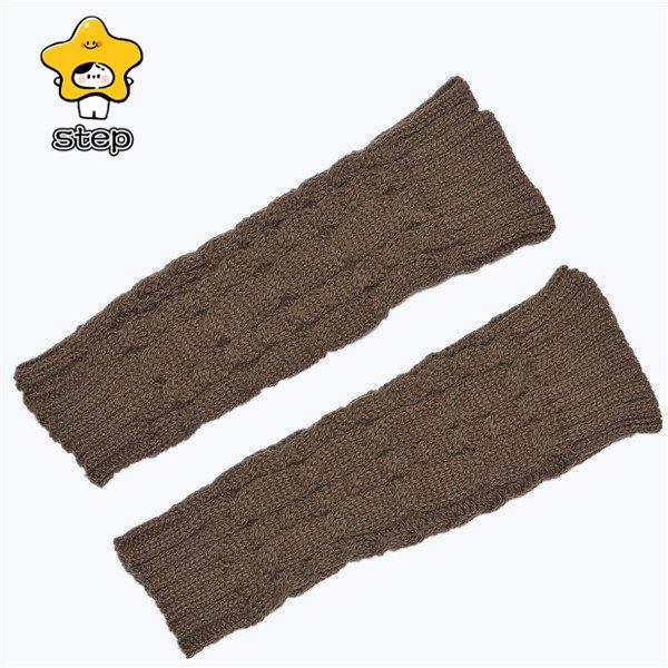 アームウォーマー レディース スマホ対応 手袋 冬 指切り 指無し スマホ手袋 腕カバー グローブ 暖かい 防寒 リブ ニット 冷え対策 温め 大人 | ブランド登録なし | 03