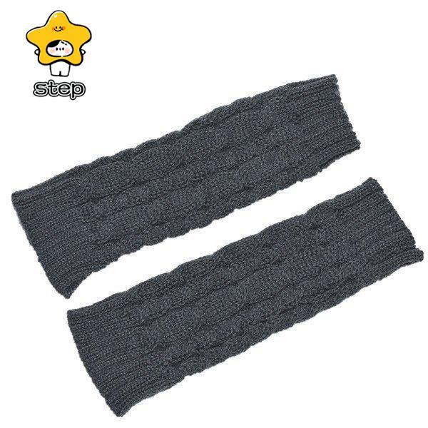 アームウォーマー レディース スマホ対応 手袋 冬 指切り 指無し スマホ手袋 腕カバー グローブ 暖かい 防寒 リブ ニット 冷え対策 温め 大人 | ブランド登録なし | 06