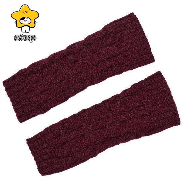 アームウォーマー レディース スマホ対応 手袋 冬 指切り 指無し スマホ手袋 腕カバー グローブ 暖かい 防寒 リブ ニット 冷え対策 温め 大人 | ブランド登録なし | 09