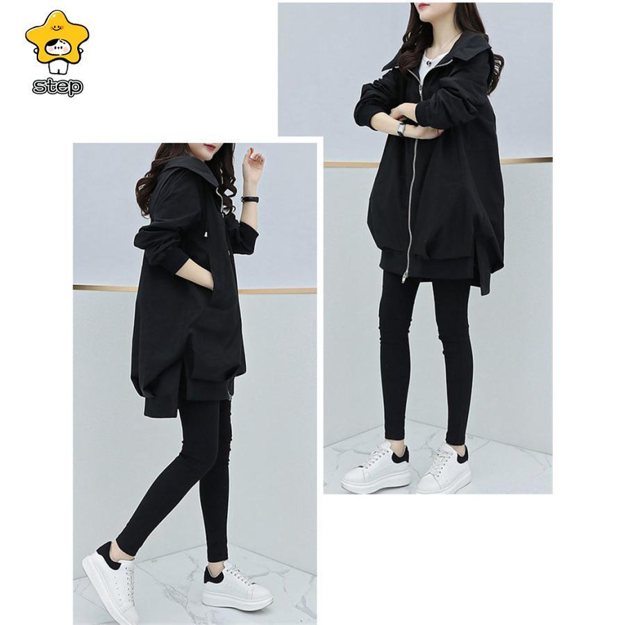 ブルゾン パーカー レディース 秋 秋服 アウター ウインドブレーカー フード付き ジャケット ジャンパー ビッグシルエット 春 春服 冬 | ブランド登録なし | 11