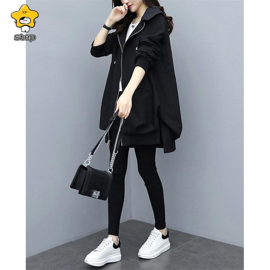 ブルゾン パーカー レディース 秋 秋服 アウター ウインドブレーカー フード付き ジャケット ジャンパー ビッグシルエット 春 春服 冬 | ブランド登録なし | 12