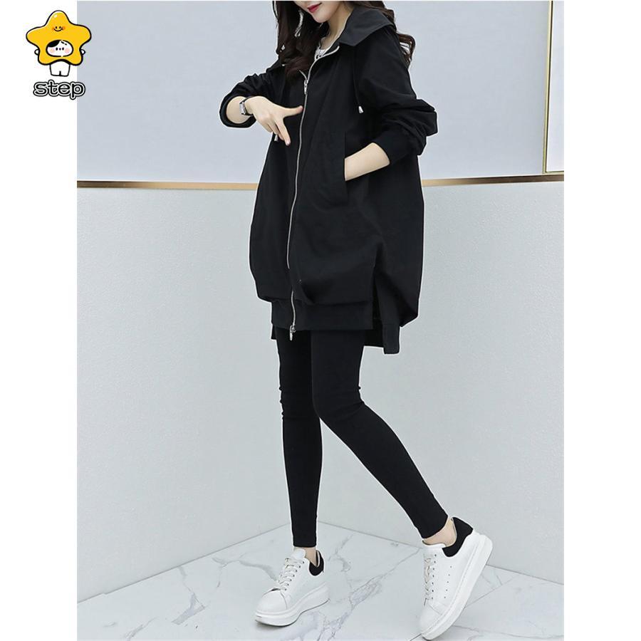 ブルゾン パーカー レディース 秋 秋服 アウター ウインドブレーカー フード付き ジャケット ジャンパー ビッグシルエット 春 春服 冬 | ブランド登録なし | 13