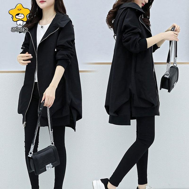 ブルゾン パーカー レディース 秋 秋服 アウター ウインドブレーカー フード付き ジャケット ジャンパー ビッグシルエット 春 春服 冬 | ブランド登録なし | 01