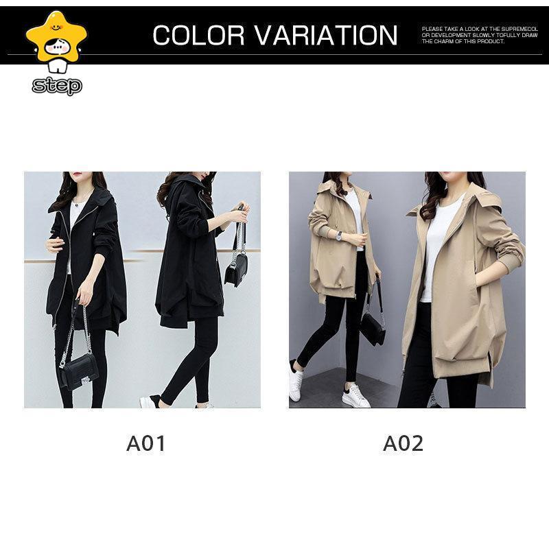 ブルゾン パーカー レディース 秋 秋服 アウター ウインドブレーカー フード付き ジャケット ジャンパー ビッグシルエット 春 春服 冬 | ブランド登録なし | 03