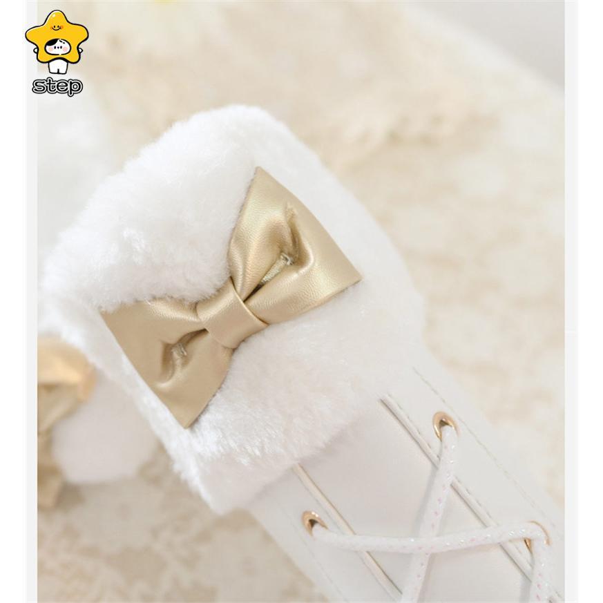 ブーツ ロング丈 女の子 キッズ リボン 可愛い ロリータ 防寒 ヒール あったか 秋 冬 オシャレ きれいめ スノーブーツ 通園 通学 可愛い | ブランド登録なし | 07