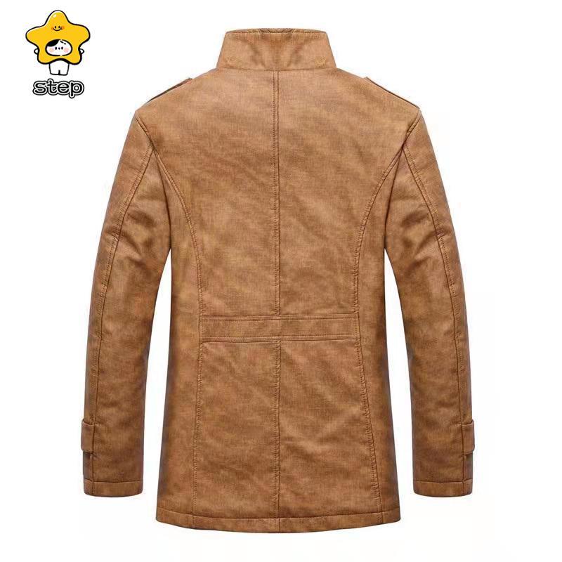 レザージャケット メンズ 革ジャン レザーコート 襟ボア 裏起毛 革ジャケット ブルゾン アウター PU 防寒 防水 防風 保温 ライダース バイク | ブランド登録なし | 10