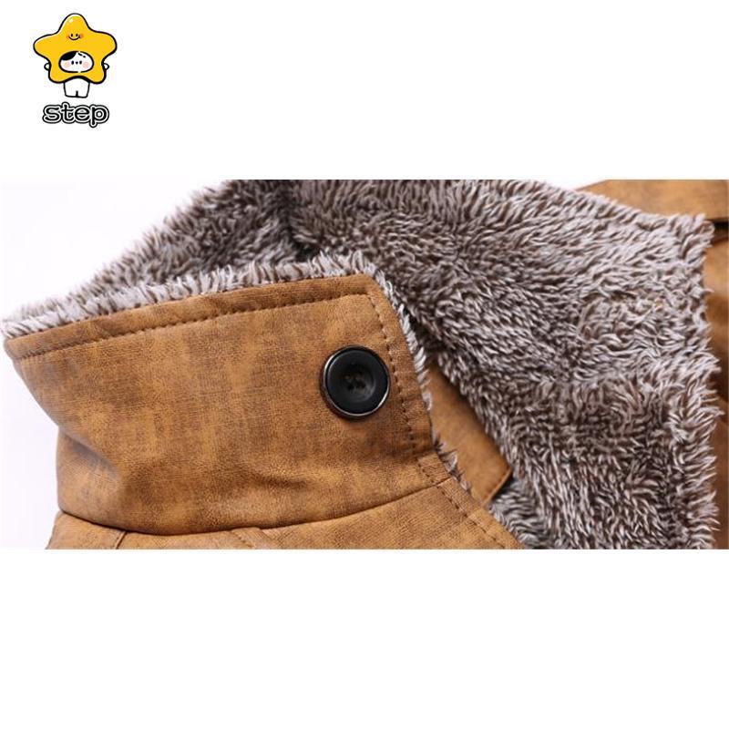 レザージャケット メンズ 革ジャン レザーコート 襟ボア 裏起毛 革ジャケット ブルゾン アウター PU 防寒 防水 防風 保温 ライダース バイク | ブランド登録なし | 20