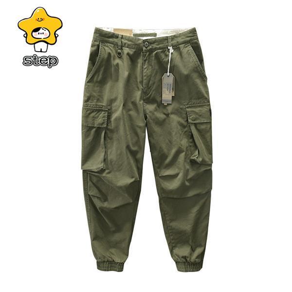 カーゴパンツ 全好評 メンズ ジョガーパンツ ワークパンツ アンクル丈 大 リブ裾 100％綿 ゆったり ワイド オシャレ カーゴ 大きいサイズ 急上昇 | ブランド登録なし | 10