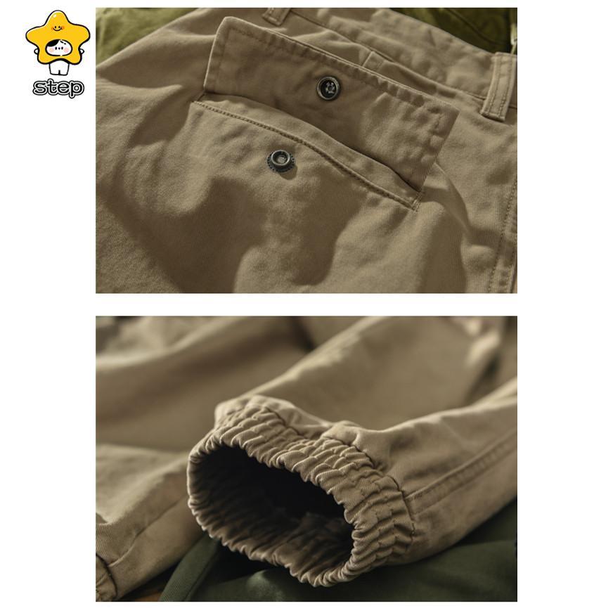 カーゴパンツ 全好評 メンズ ジョガーパンツ ワークパンツ アンクル丈 大 リブ裾 100％綿 ゆったり ワイド オシャレ カーゴ 大きいサイズ 急上昇 | ブランド登録なし | 13