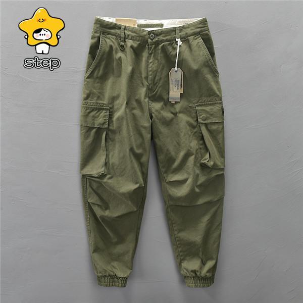 カーゴパンツ 全好評 メンズ ジョガーパンツ ワークパンツ アンクル丈 大 リブ裾 100％綿 ゆったり ワイド オシャレ カーゴ 大きいサイズ 急上昇 | ブランド登録なし | 02