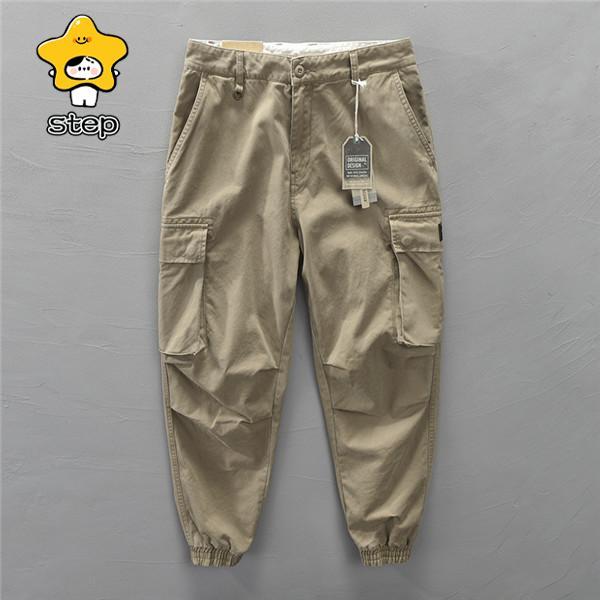 カーゴパンツ 全好評 メンズ ジョガーパンツ ワークパンツ アンクル丈 大 リブ裾 100％綿 ゆったり ワイド オシャレ カーゴ 大きいサイズ 急上昇 | ブランド登録なし | 03