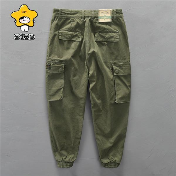 カーゴパンツ 全好評 メンズ ジョガーパンツ ワークパンツ アンクル丈 大 リブ裾 100％綿 ゆったり ワイド オシャレ カーゴ 大きいサイズ 急上昇 | ブランド登録なし | 09