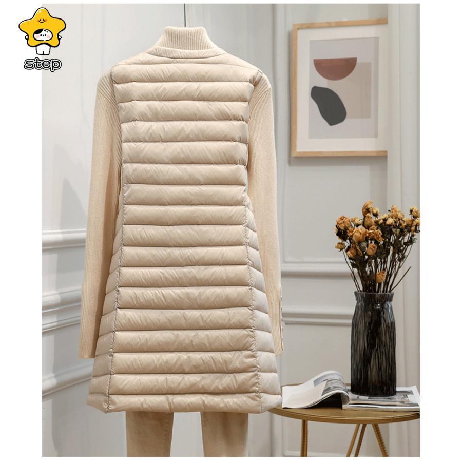 ロングベスト レディース ダウン 無地 ロング丈 薄手 軽量 フードなし キルティング 暖か 防寒 細身 軽量 防風 保温 インナーベスト アウター | ブランド登録なし | 08