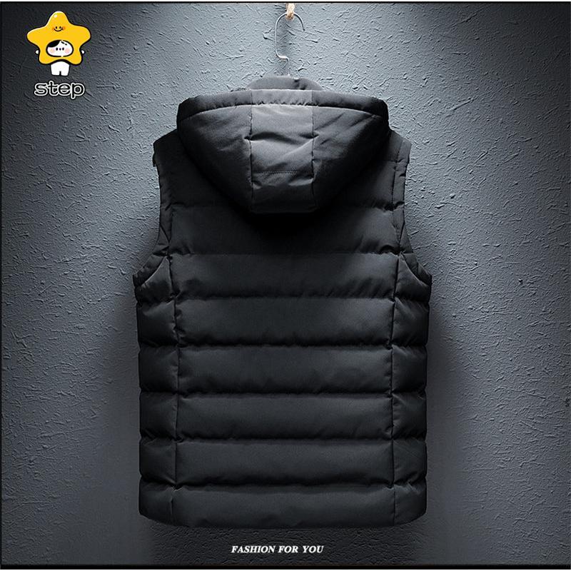 中綿ダウンベスト メンズ 爆売中 フリースベスト 裏起毛 フード付き インナーベスト 無地 ボア 暖かい 冬服 シンプル アウター 通勤通学 | ブランド登録なし | 14