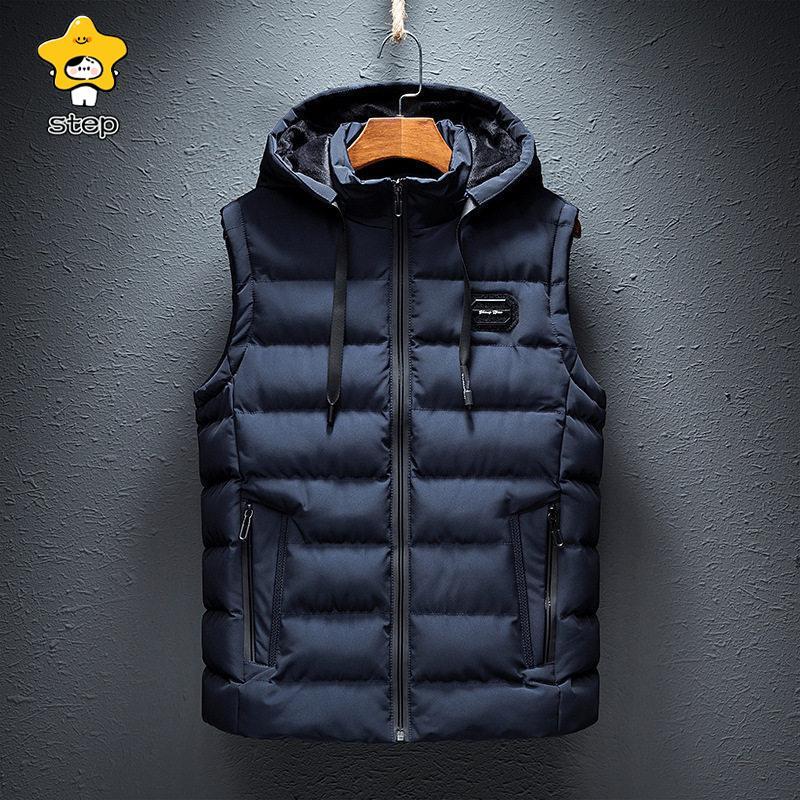 中綿ダウンベスト メンズ 爆売中 フリースベスト 裏起毛 フード付き インナーベスト 無地 ボア 暖かい 冬服 シンプル アウター 通勤通学 | ブランド登録なし | 16