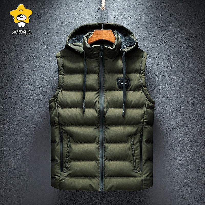 中綿ダウンベスト メンズ 爆売中 フリースベスト 裏起毛 フード付き インナーベスト 無地 ボア 暖かい 冬服 シンプル アウター 通勤通学 | ブランド登録なし | 18