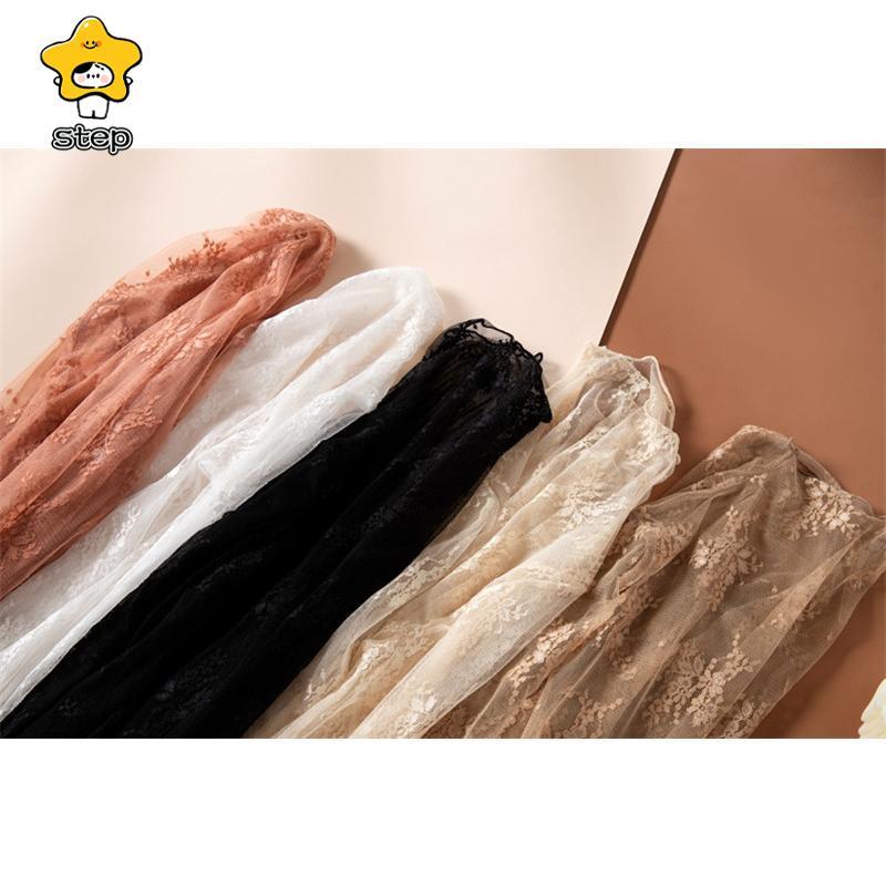 インナーシャツ レース 透け感 Tシャツ ブラウス シースルー レディース ハイネック ボトルネック チュール トップス 長袖 | ブランド登録なし | 11