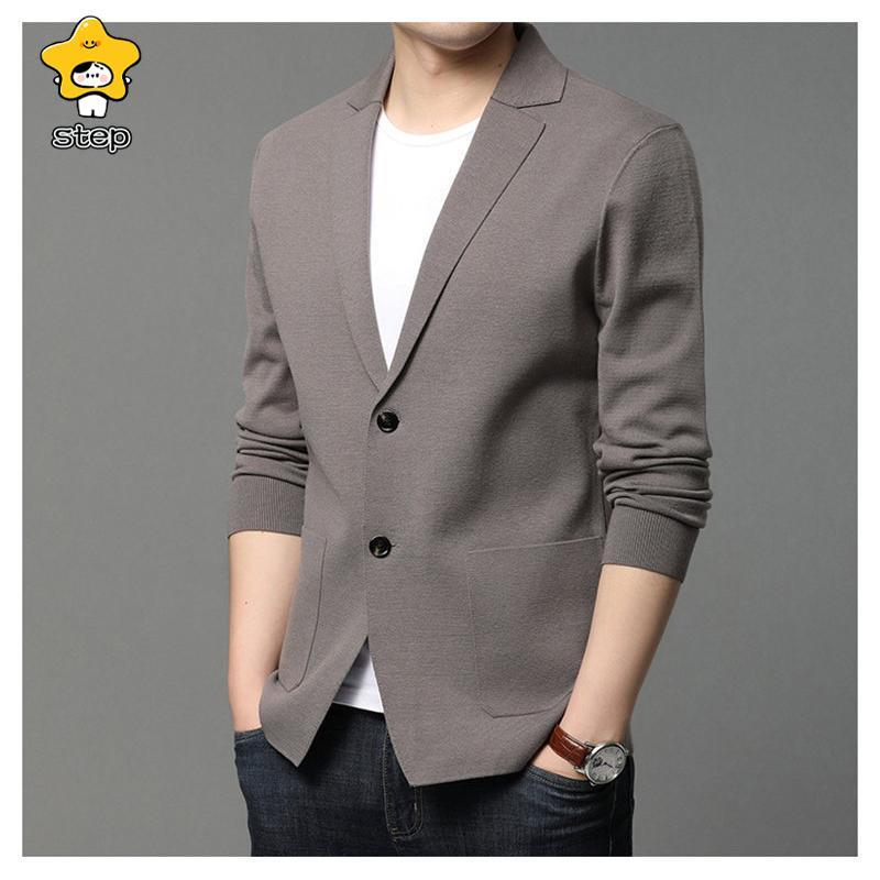 ニット スーツ カーディガン タイト Vネック トップス メンズ プレゼント 大人 カジュアル きれいめ 通勤 前開き ライトアウター 長袖 | ブランド登録なし | 10