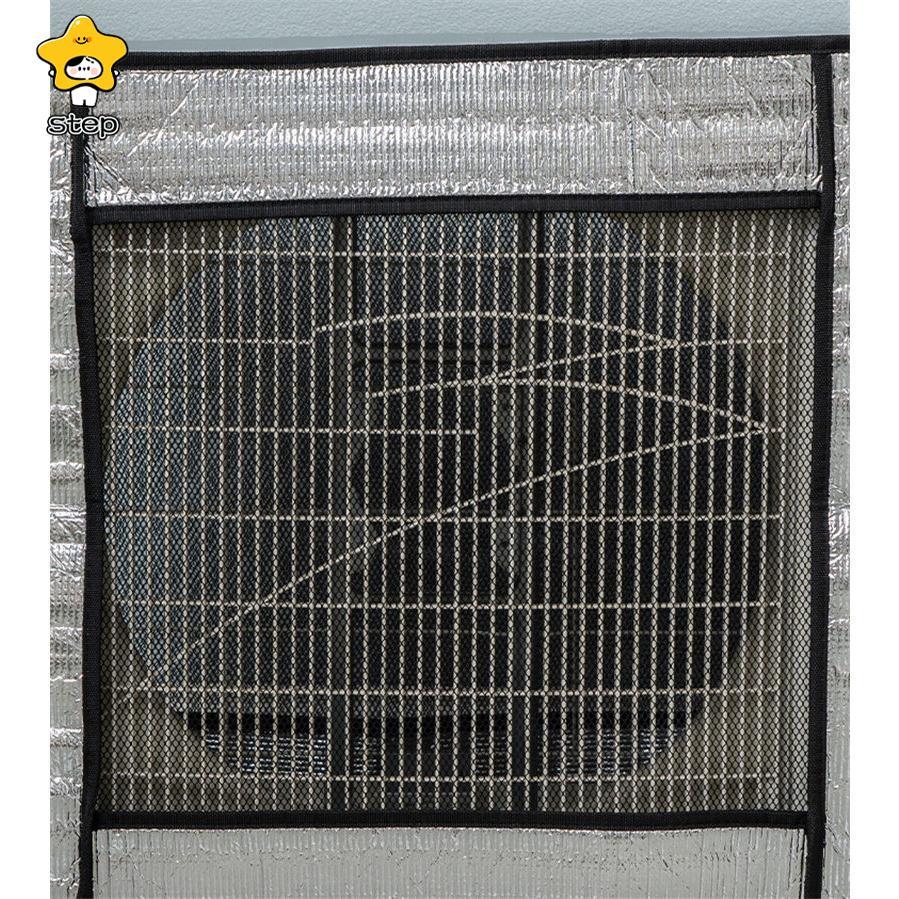 エアコン室外機遮熱シート カバー アルミ 日よけ 省エネ エコ 日除け 雨よけ 簡単 2枚セット 節電 保護カバー クーラー 断熱 シルバー | ブランド登録なし | 04