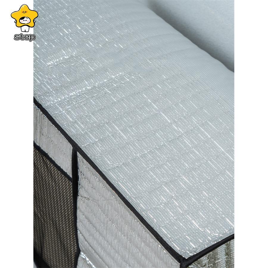 エアコン室外機遮熱シート カバー アルミ 日よけ 省エネ エコ 日除け 雨よけ 簡単 2枚セット 節電 保護カバー クーラー 断熱 シルバー | ブランド登録なし | 07