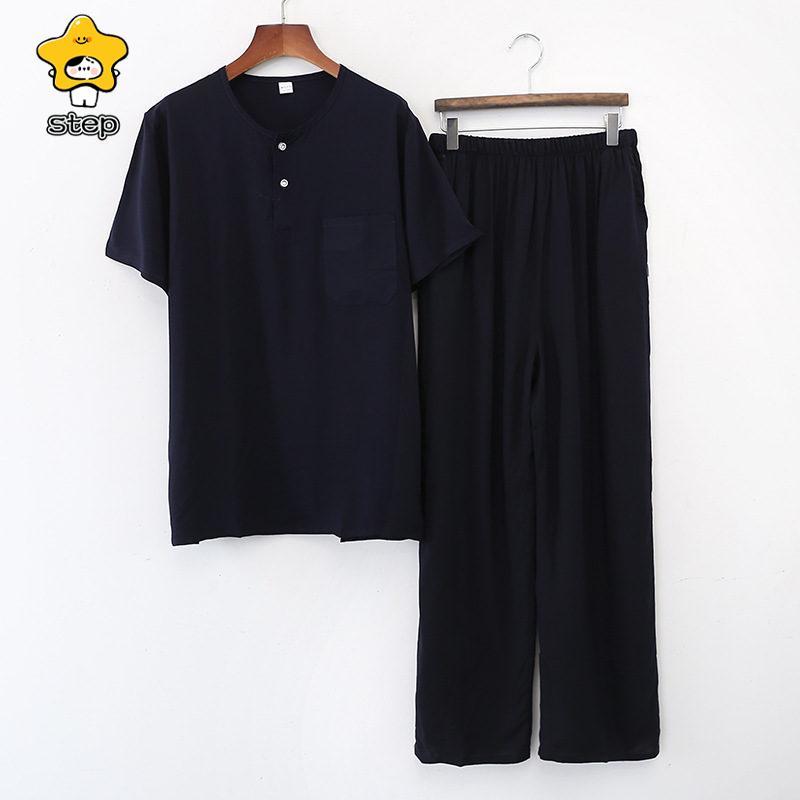 パジャマ メンズ シニア お年寄り 入院 父の日 ギフト 上下セット ゆったり 肌に優しい 快眠 紳士 吸汗 通気 部屋着 寝巻き 家着 長ズボン | ブランド登録なし | 10