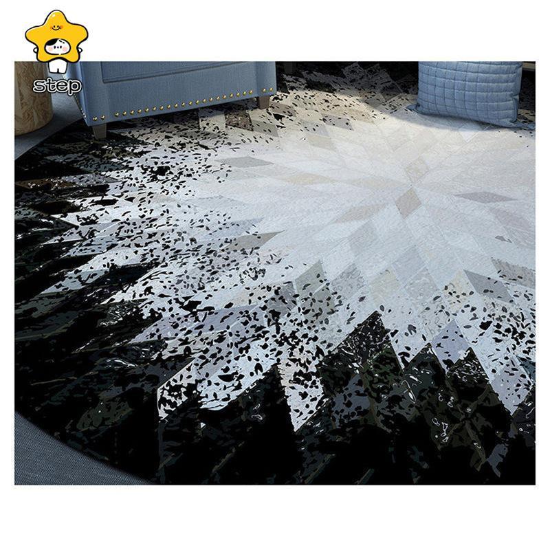 四季円形ラグ 和風丸型北欧 200cm 廊下マット 大きいサイズ ロング 室内 廊下 滑り止め付き 洗える四季円形ラグ オールシーズン おしゃれ 大面積 幾何抽象_11