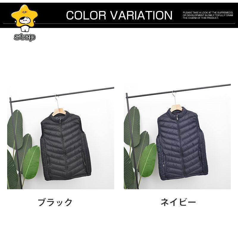 インナーベスト 中綿ベスト アウター ジャケット あったか 防寒着 無地 通勤 通学 爆売中 シンプル 軽量 定番 ビジネス | ブランド登録なし | 03