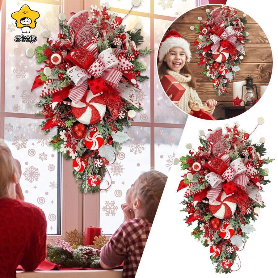 クリスマスリースクリスマススワッグ大きいオーナメント クリスマスリースクリスマススワッグ大きいオーナメント