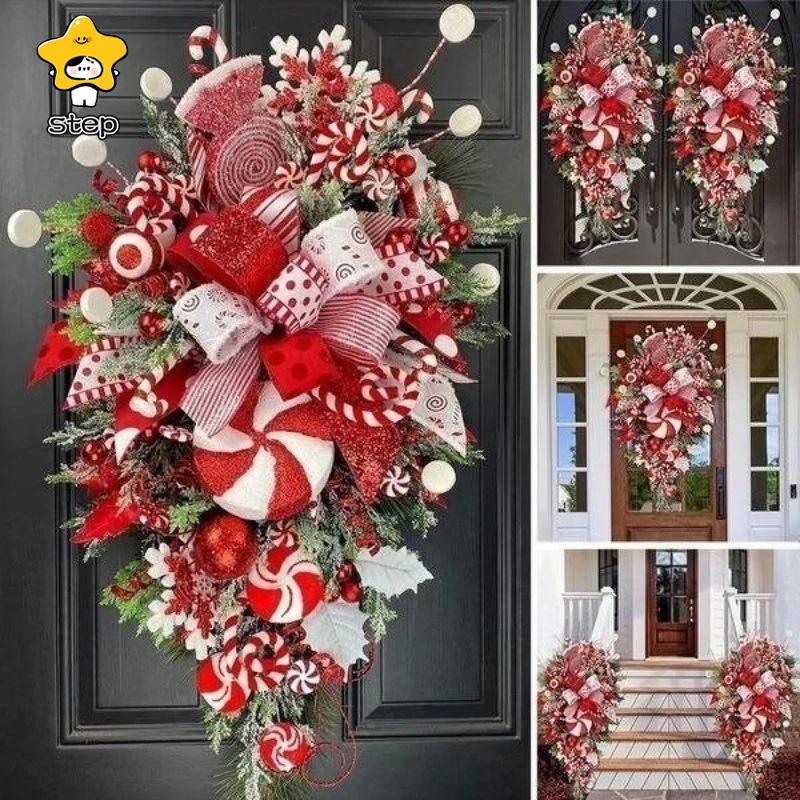 ラウンド型オーナメント♡*゜21 クリスマスリースクリスマススワッグ大きいオーナメント