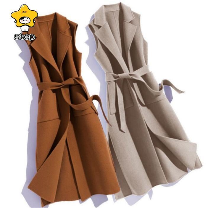 ベスト レディース  ロング ジレ トップス ロング丈 春 秋 冬 通勤 前開き 大きいサイズ ジレベスト ノースリーブ カジュアル  きれいめ 上品 | ブランド登録なし