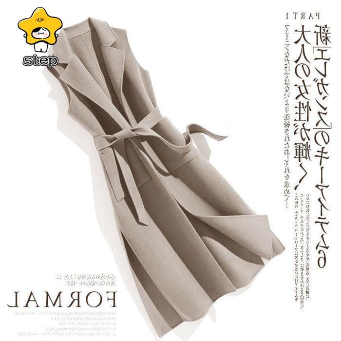 ベスト レディース  ロング ジレ トップス ロング丈 春 秋 冬 通勤 前開き 大きいサイズ ジレベスト ノースリーブ カジュアル  きれいめ 上品 | ブランド登録なし | 04