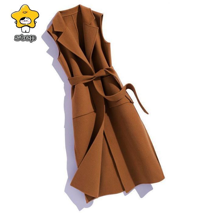 ベスト レディース  ロング ジレ トップス ロング丈 春 秋 冬 通勤 前開き 大きいサイズ ジレベスト ノースリーブ カジュアル  きれいめ 上品 | ブランド登録なし | 05