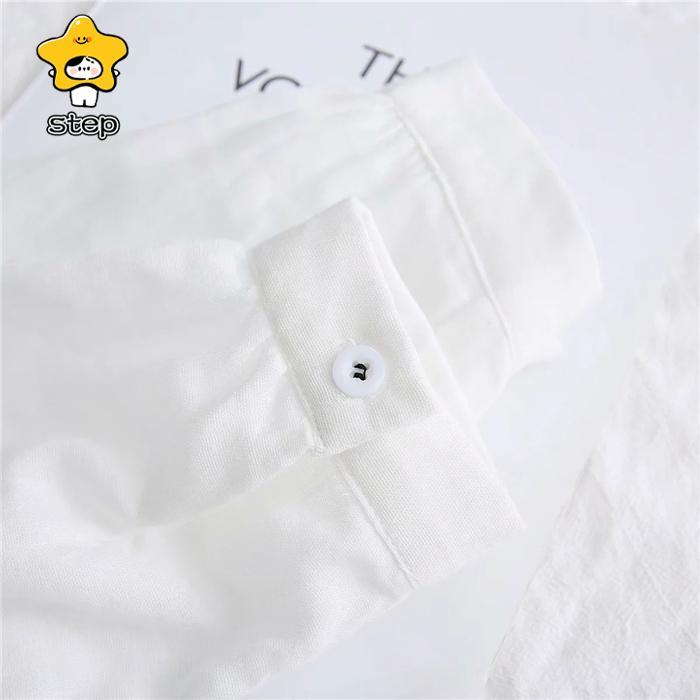 シャツブラウス レディース 丸襟 シャツ ブラウス 長袖 トップス  羽織り ギャザー カジュアル 幾何柄 刺繍 無地 大きいサイズ 体型カバー ゆったり 通勤 | ブランド登録なし | 08