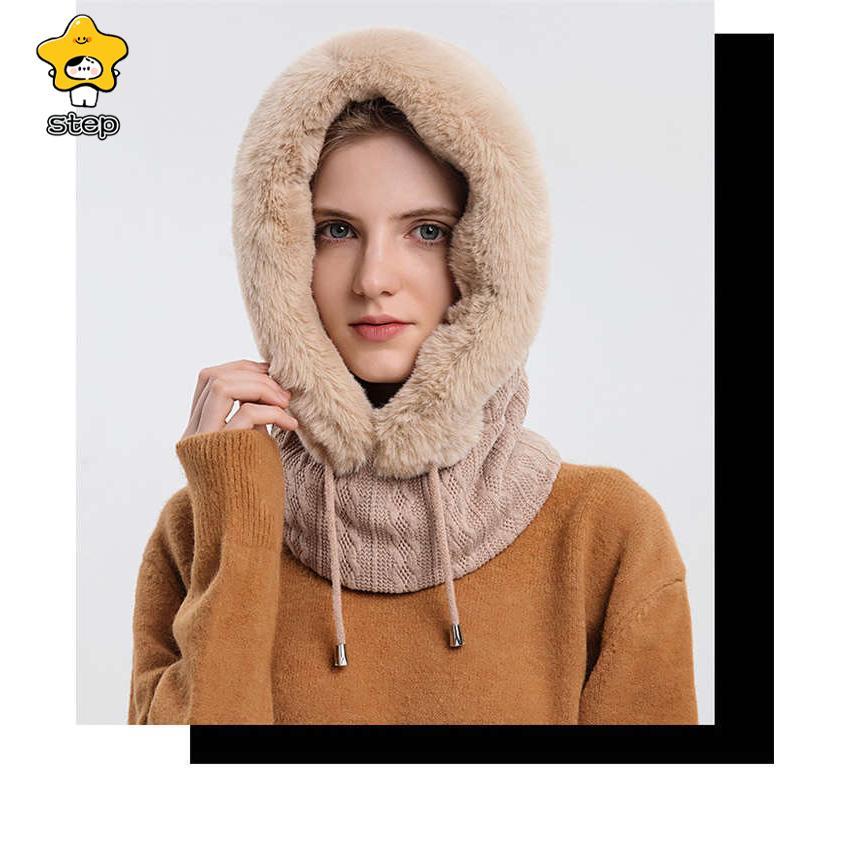 ニット帽 ニット 帽子 秋冬レディース 冬 帽子 裏ボア ファー マフラー 耳付き 冬 ファー付き リブ編み ニット 小顔効果 きれいめ 防寒対策 | ブランド登録なし | 07