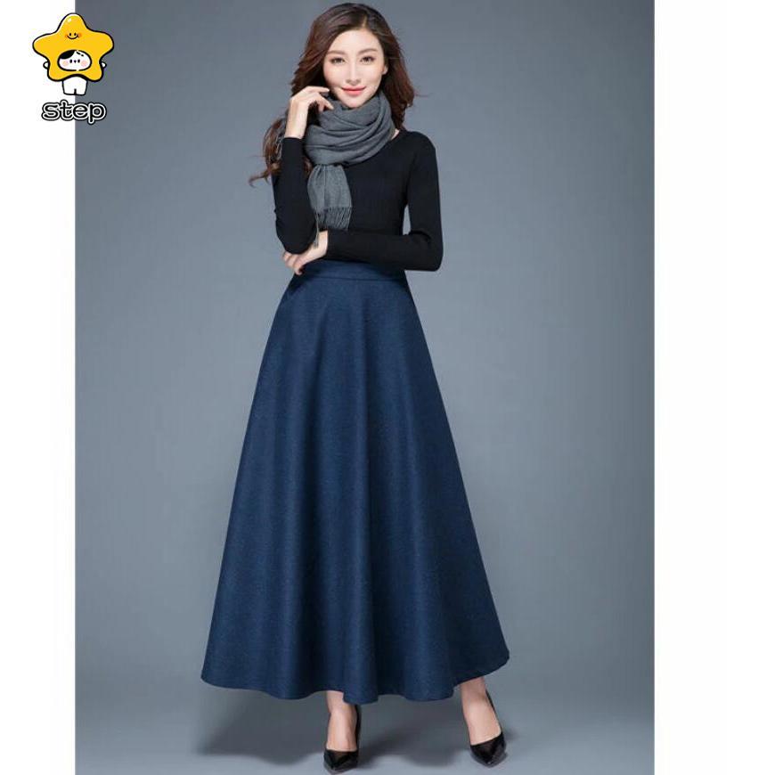 ロングスカート 春 レディース 秋 冬 ロング フレアスカート スカート マキシ丈 大きいサイズ 秋冬 ロング丈 ポケット付き Aライン ハイウエスト | ブランド登録なし | 08