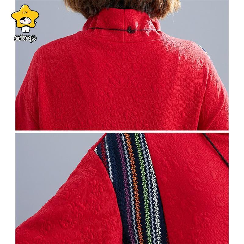 ワンピース レディース 40代 春 秋 冬 ロングワンピース 長袖 ミモレ丈 ハイネック 配色 体型カバー ゆったり カジュアル 通勤 オシャレ 着痩せ 30代 50代 | ブランド登録なし | 05