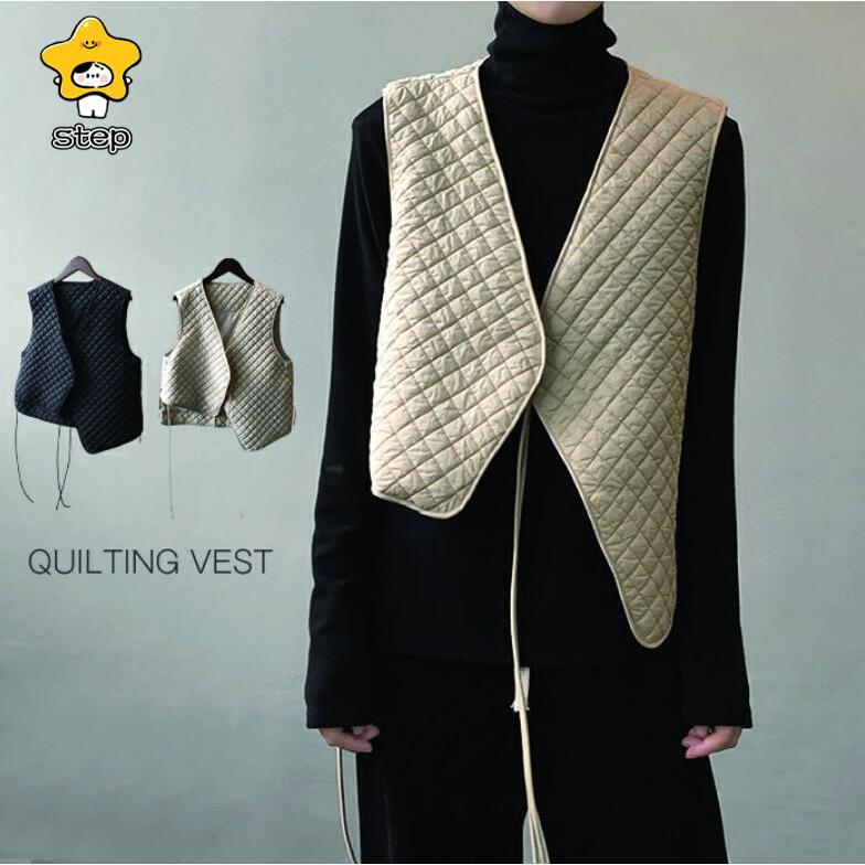 中綿コート ベスト キルティングベスト アウター レディース 冬 キルトショートベスト 秋 キルトベスト キルティング ショートベスト ベスト 秋冬 重ね着 | ブランド登録なし